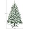 Costway 4.5FT Snow Flocked Artificial Christmas Tree Hinged w/400 Tips and Foldable Base